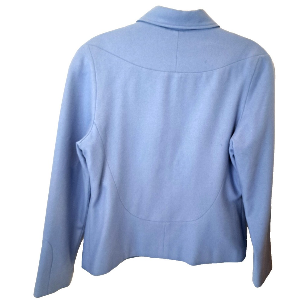 Vtg Harve Benard Holtzman Blazer Women's 12 Wool Blend Light Blue Ukraine - Picture 2 of 10
